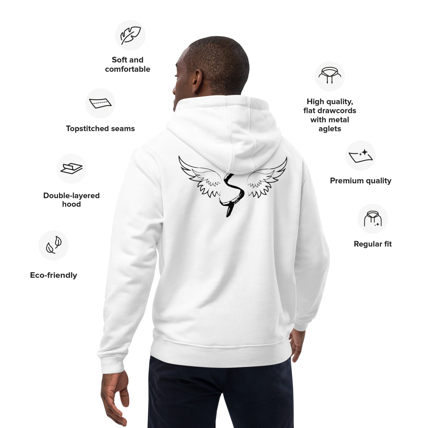 Success Object Premium Eco Hoodie White